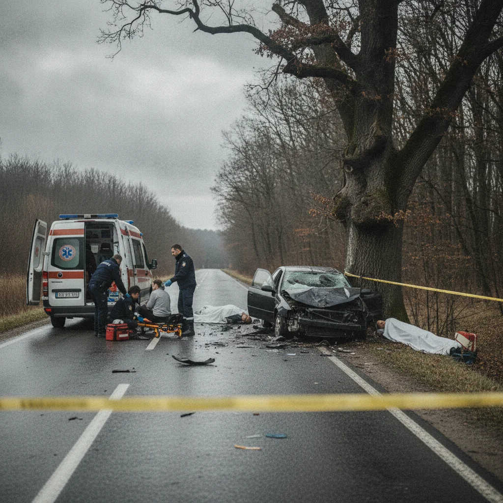 Accident grav în Buzău: Doi morți, doi răniți
