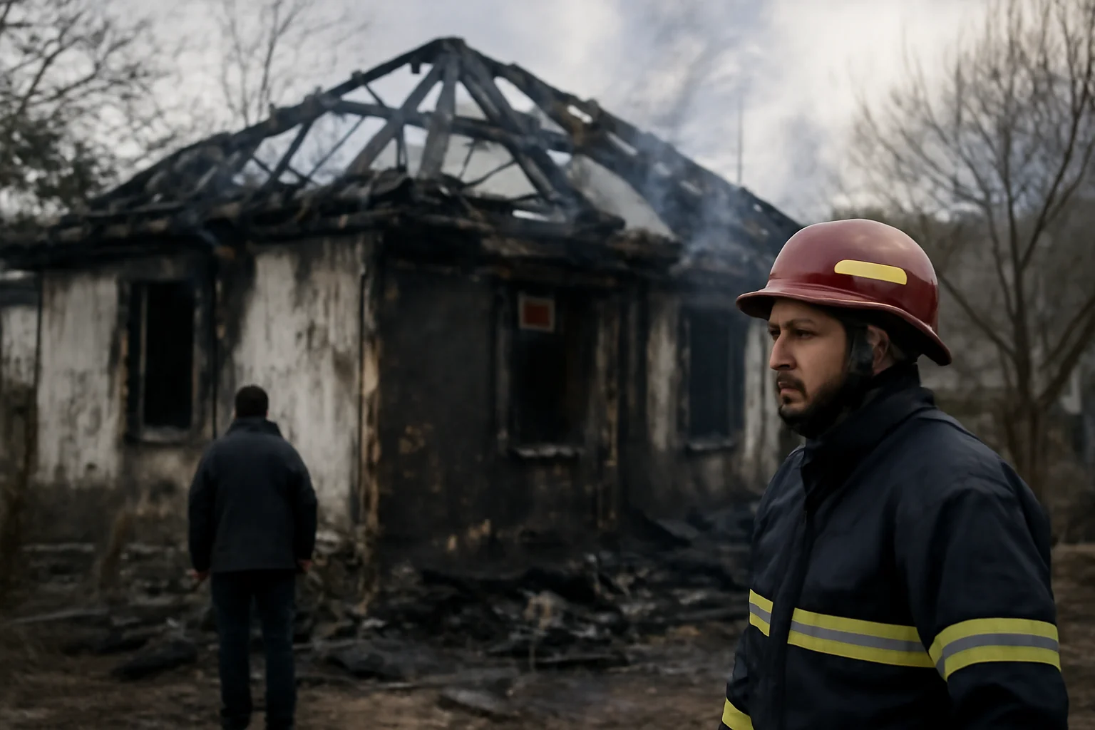 locuință cuprinsă de flăcări, un bărbat a fost găsit carbonizat