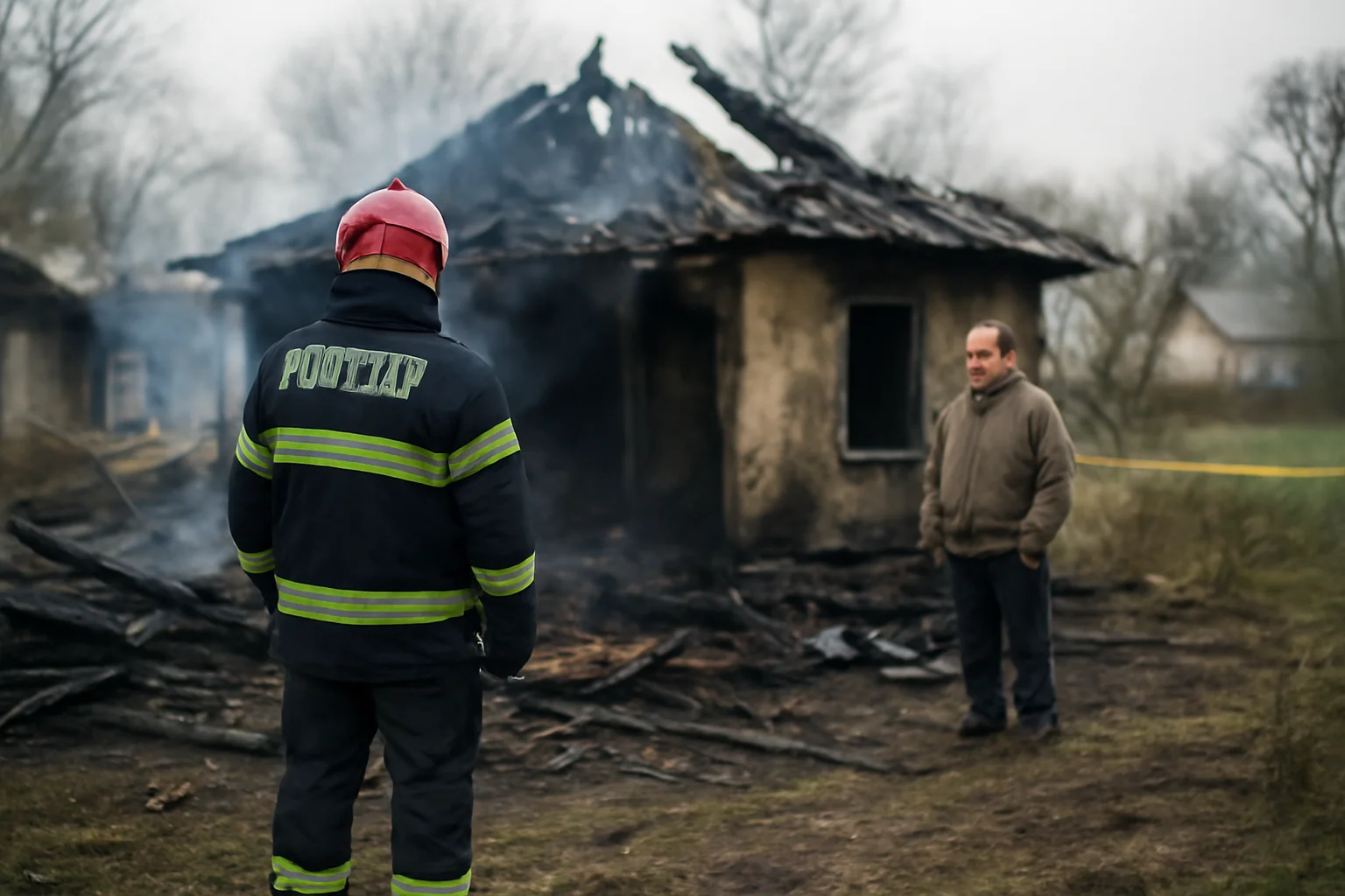 un localnic a murit după ce jarul din sobă a aprins locuința
