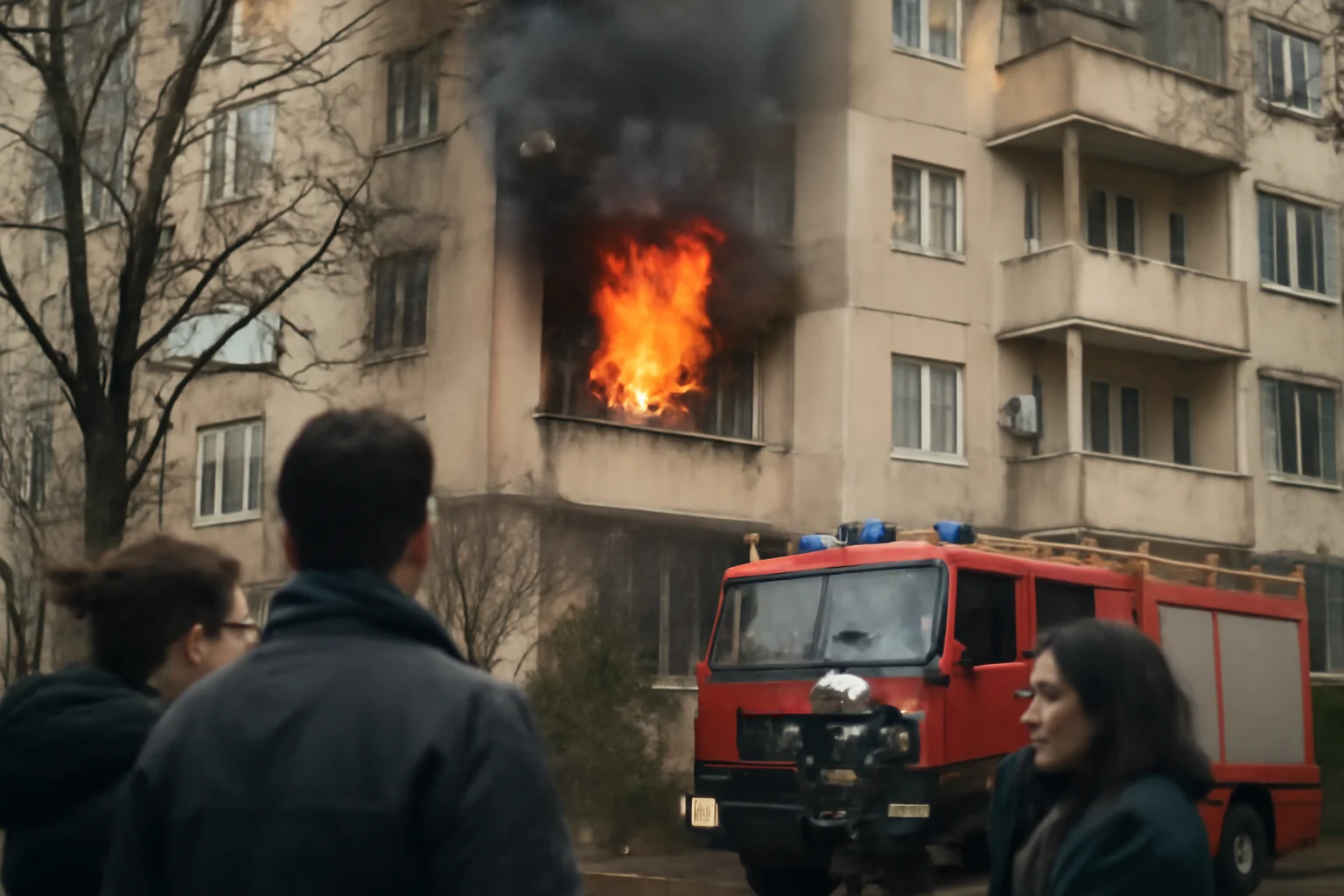 Intervenție rapidă după explozie urmată de incendiu într-un apartament din Craiova