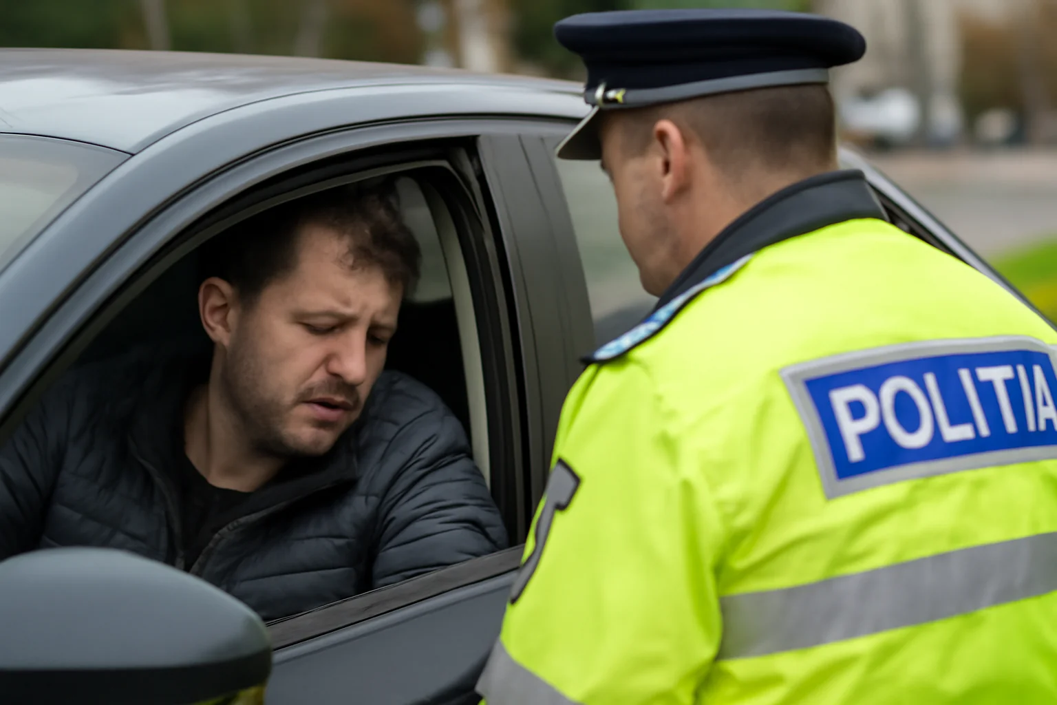 Șofer oprit în Slatina, depistat conducând în stare de ebrietate și fără permis de conducere