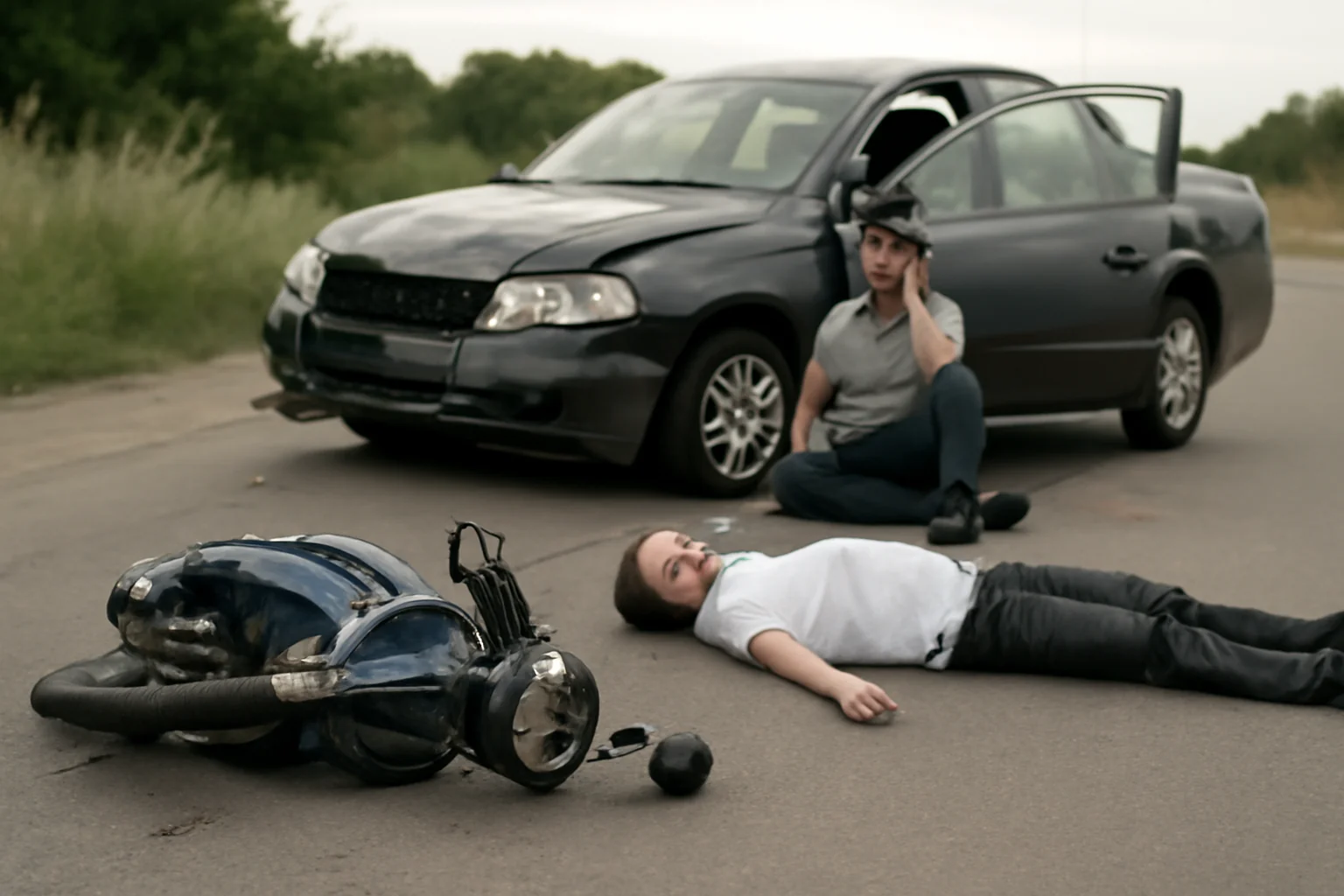un adolescent decedat și un adult în stare critică după ciocnirea dintre un moped și un autoturism