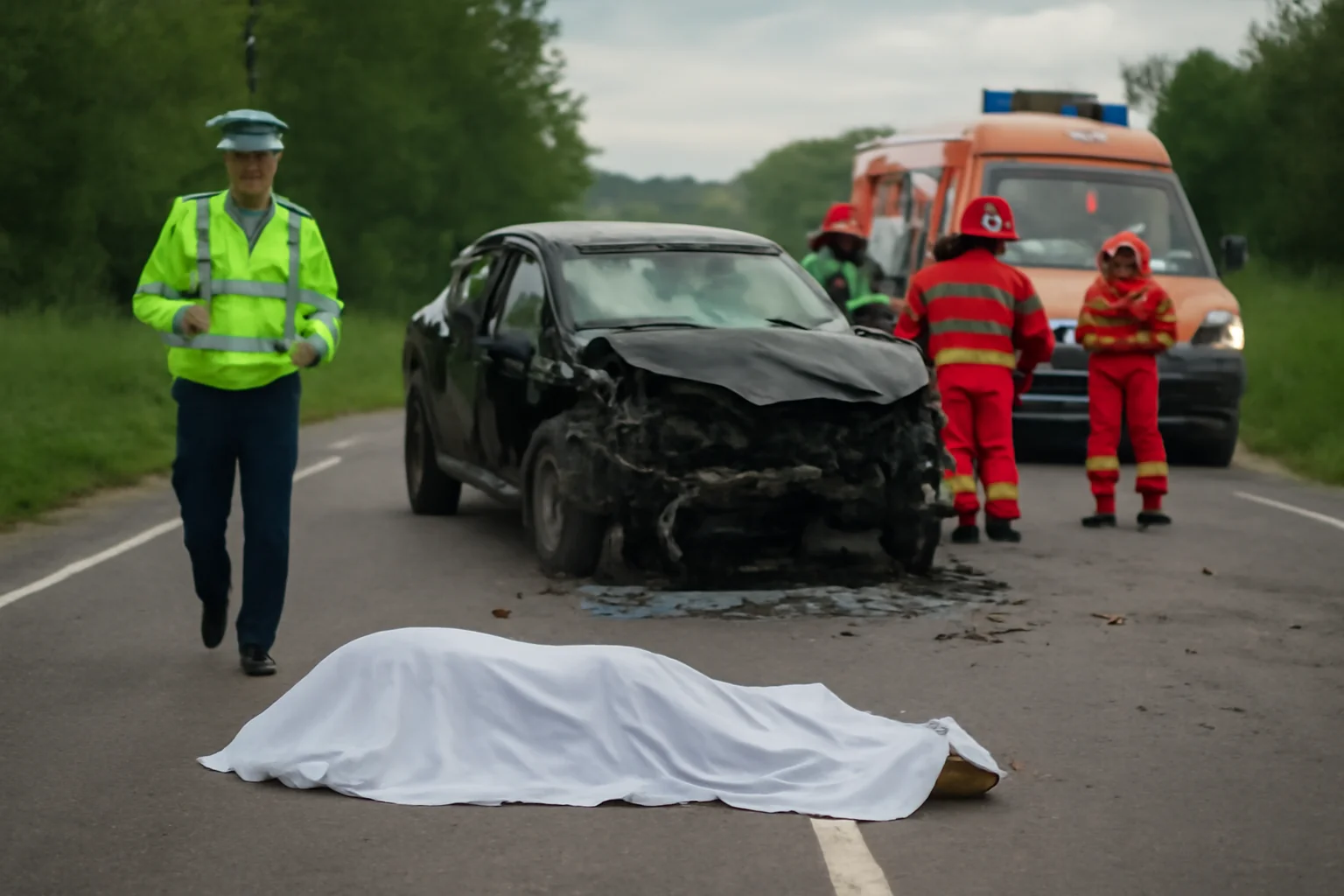 Accident rutier cu un mort și patru răniți pe DN 65C, la nord de Craiova