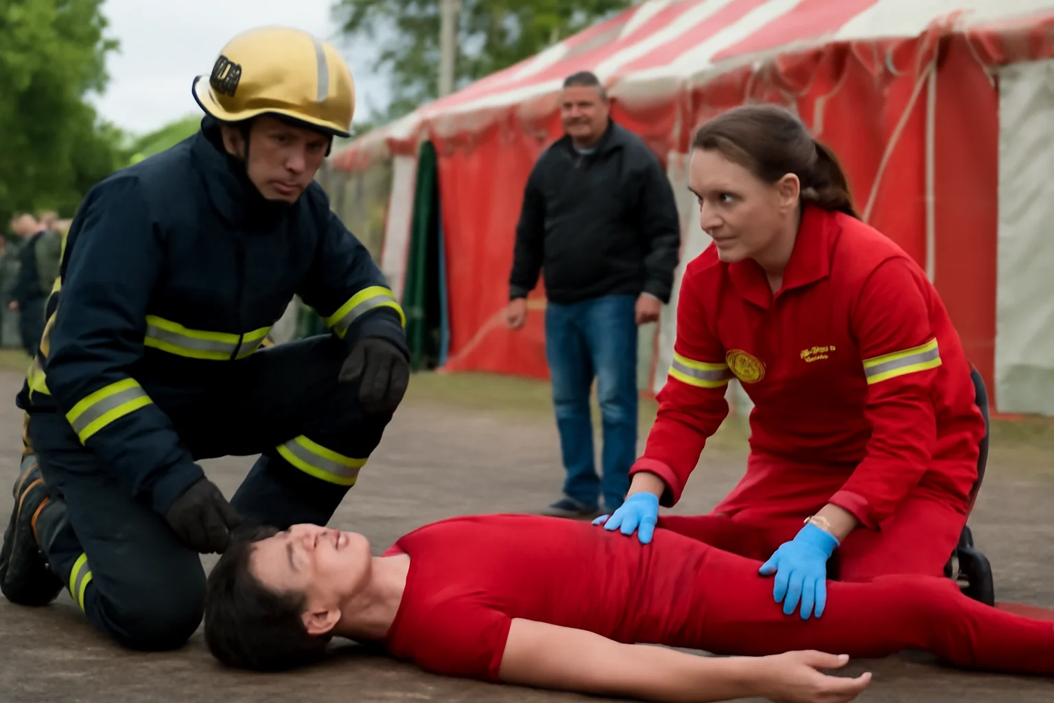 acrobat prăbușit de la o înălțime de peste patru metri