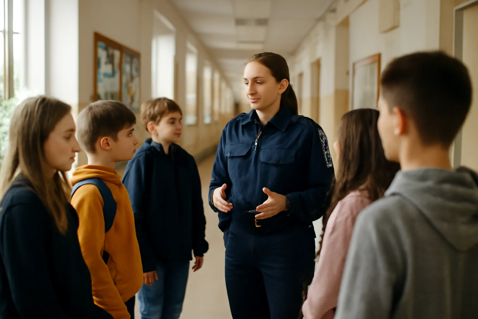 Activități educative ale jandarmilor în școlile din Craiova, în cadrul programului „Școala în Siguranță – Săptămâna Nonviolenței”