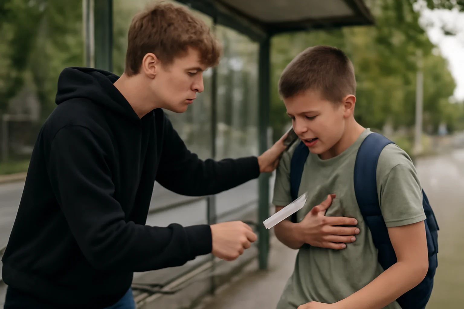 Adolescent reținut după ce a înjunghiat un băiat într-o stație de autobuz