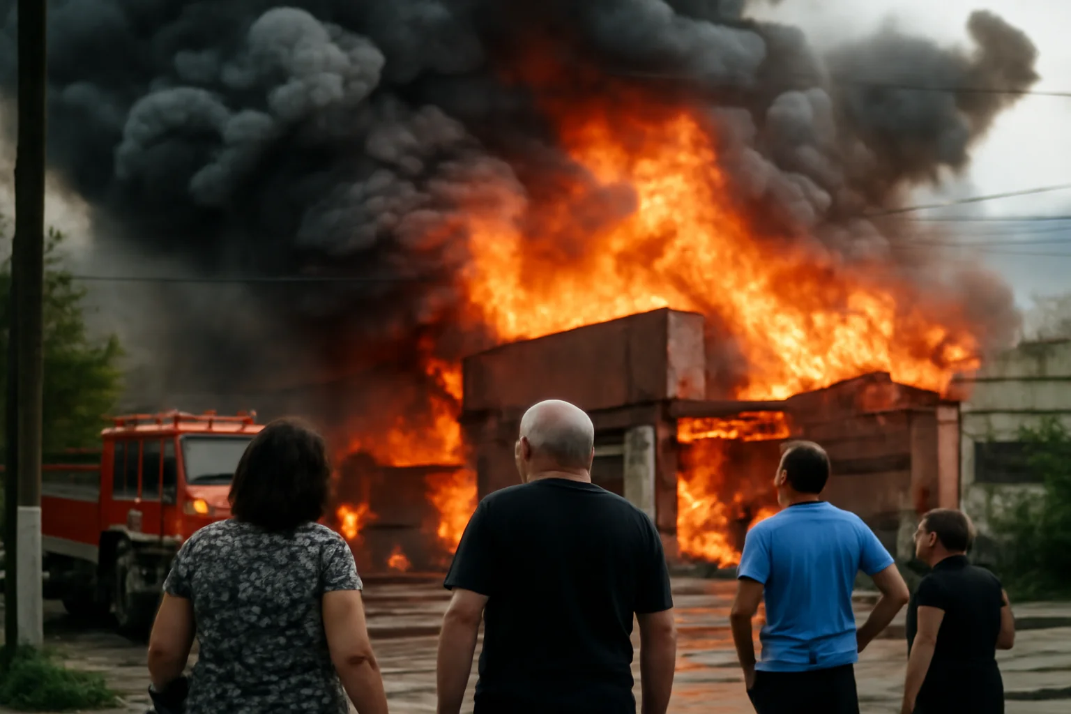 Incendiu la un spațiu comercial din Craiova, cartierul Rovine, stins de pompieri fără victime