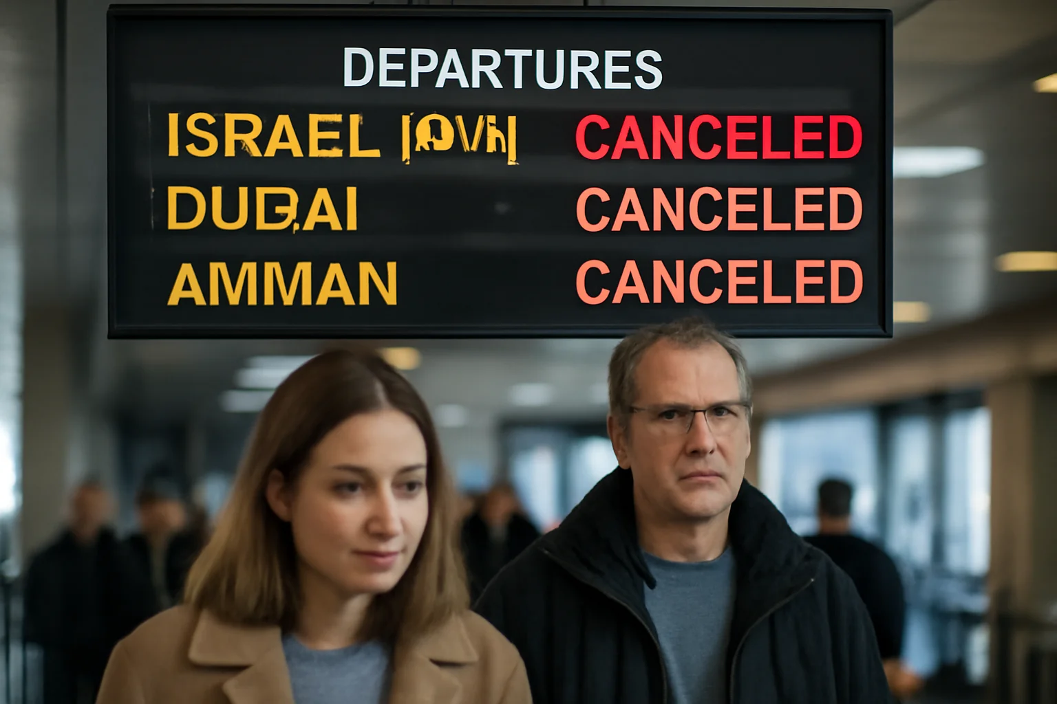 Întreruperi ale cursei spre Israel, Dubai și Amman din cauza anulărilor zborurilor