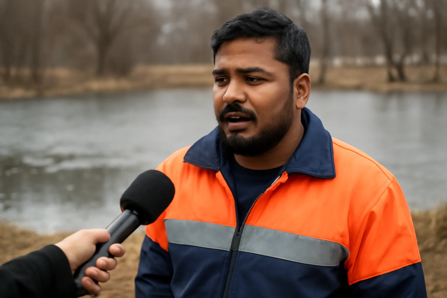 Muncitor indian, considerat erou la Craiova după salvarea unei fetițe din lacul înghețat