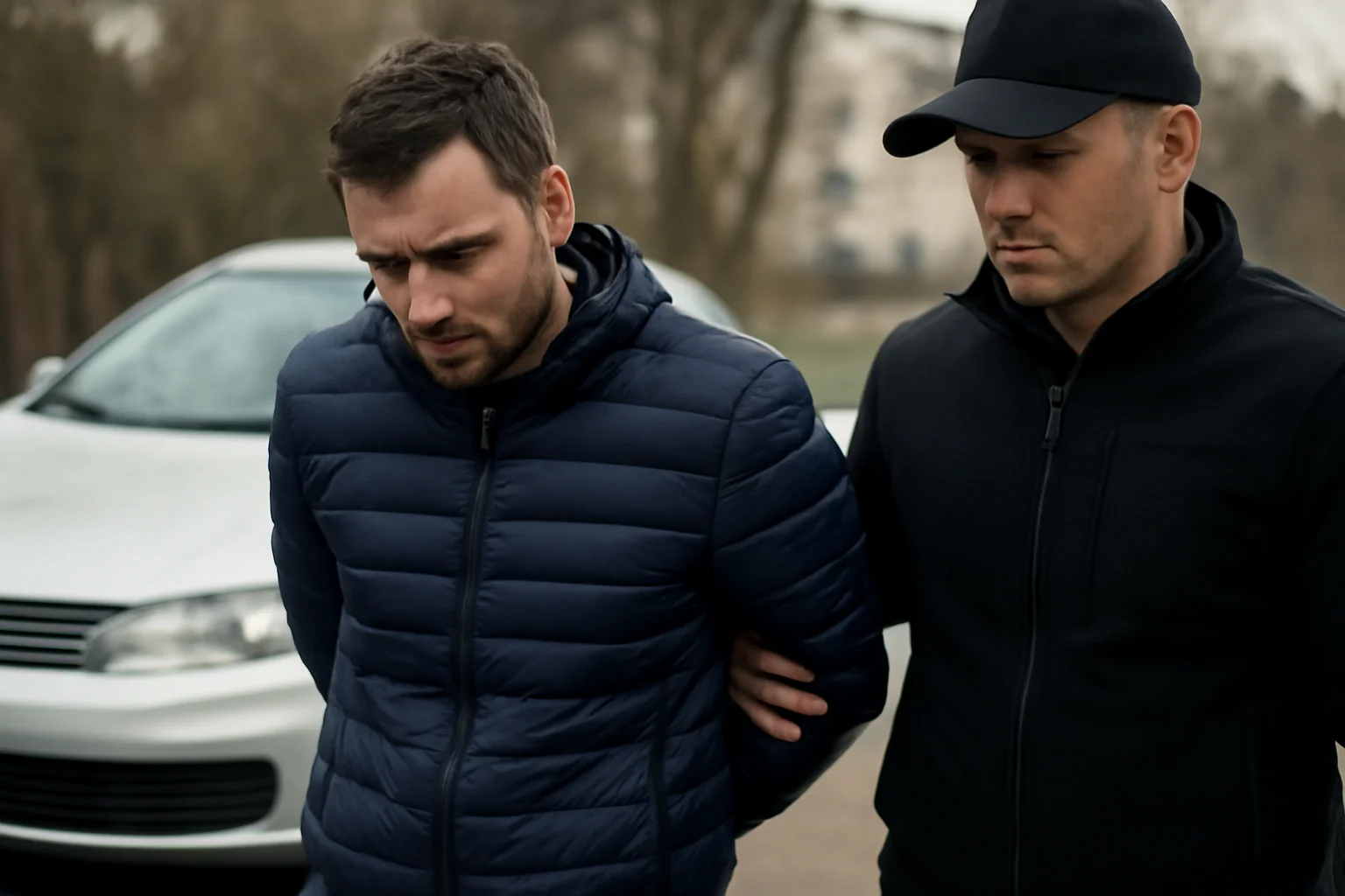 Șoferul care și-a izbit deliberat cu autoturismul mașina fostei partenere și a părăsit locul accidentului, prins de polițiști și reținut